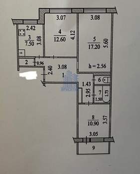 3-к квартира, вторичка, 69м2, 5/9 этаж