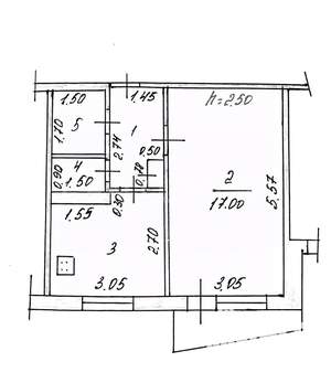 1-к квартира, вторичка, 36м2, 1/9 этаж