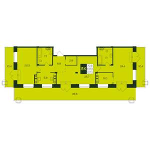 3-к квартира, вторичка, 127м2, 8/8 этаж