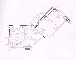 1-к квартира, вторичка, 51м2, 9/10 этаж