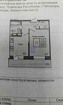 1-к квартира, вторичка, 38м2, 2/13 этаж