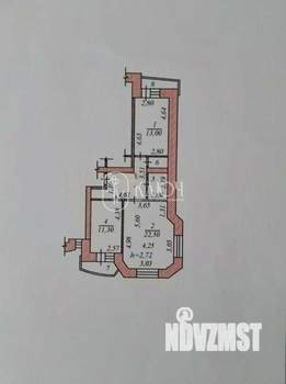 2-к квартира, вторичка, 66м2, 5/9 этаж