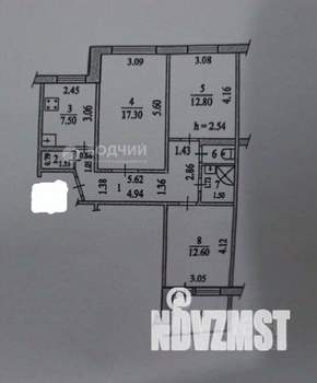 3-к квартира, вторичка, 66м2, 7/9 этаж