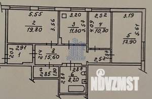 3-к квартира, вторичка, 92м2, 2/3 этаж