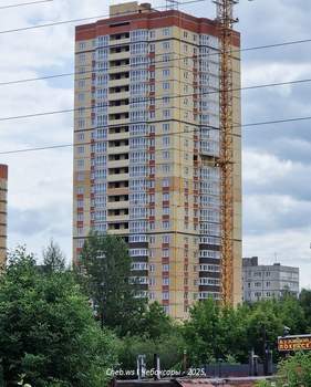 2-к квартира, строящийся дом, 62м2, 22/24 этаж