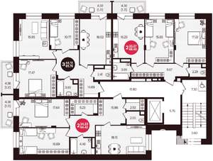 2-к квартира, вторичка, 66м2, 3/16 этаж