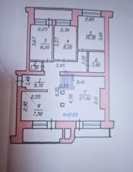 4-к квартира, вторичка, 89м2, 4/6 этаж