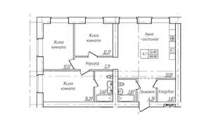 4-к квартира, вторичка, 95м2, 2/10 этаж
