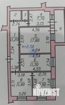 4-к квартира, вторичка, 74м2, 5/9 этаж