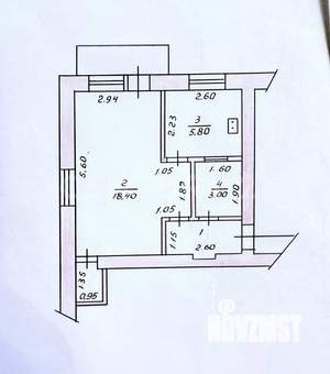 1-к квартира, вторичка, 37м2, 2/4 этаж
