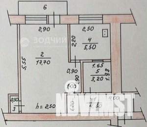 1-к квартира, вторичка, 34м2, 3/4 этаж