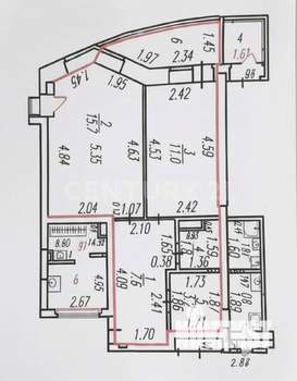 1-к квартира, вторичка, 44м2, 13/19 этаж