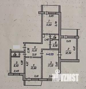 4-к квартира, вторичка, 78м2, 10/10 этаж