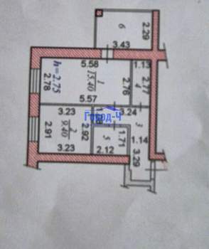 1-к квартира, вторичка, 43м2, 7/12 этаж