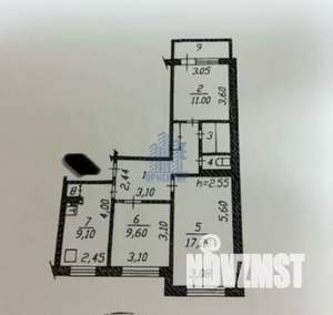 3-к квартира, вторичка, 65м2, 1/9 этаж