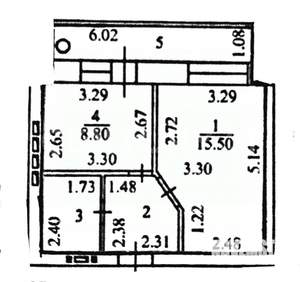 1-к квартира, вторичка, 37м2, 9/9 этаж