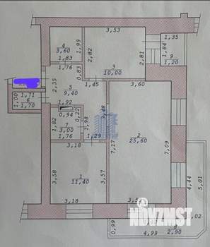 3-к квартира, вторичка, 77м2, 12/17 этаж