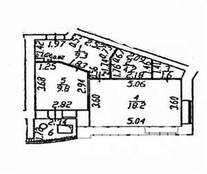 1-к квартира, вторичка, 51м2, 9/9 этаж