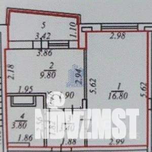 1-к квартира, вторичка, 38м2, 9/9 этаж