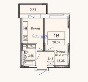 1-к квартира, вторичка, 37м2, 8/10 этаж