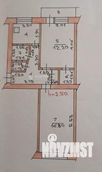 2-к квартира, вторичка, 47м2, 5/5 этаж