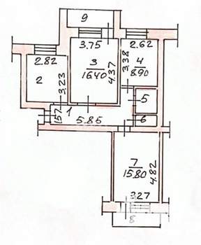3-к квартира, вторичка, 67м2, 8/10 этаж