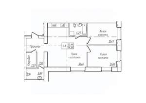 3-к квартира, вторичка, 74м2, 10/10 этаж