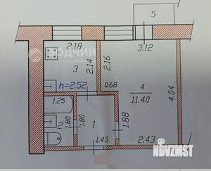 1-к квартира, вторичка, 22м2, 5/5 этаж