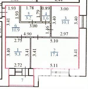 2-к квартира, вторичка, 53м2, 5/10 этаж
