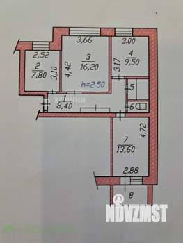 3-к квартира, вторичка, 62м2, 3/9 этаж