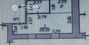 Студия квартира, вторичка, 30м2, 3/3 этаж