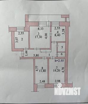 4-к квартира, вторичка, 73м2, 6/9 этаж