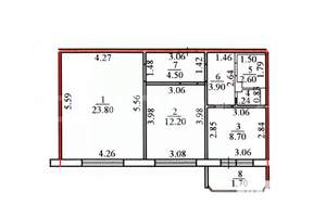 2-к квартира, вторичка, 60м2, 3/10 этаж