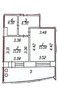 1-к квартира, вторичка, 49м2, 9/12 этаж