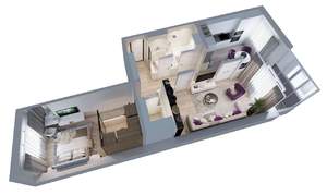 2-к квартира, вторичка, 64м2, 12/16 этаж