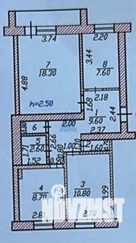 3-к квартира, вторичка, 64м2, 5/5 этаж