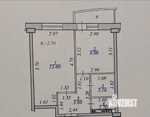 1-к квартира, вторичка, 37м2, 4/16 этаж