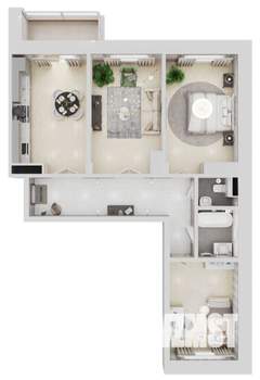 Студия квартира, вторичка, 82м2, 1/15 этаж