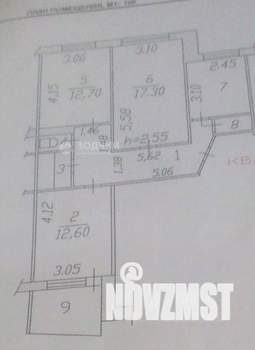 3-к квартира, вторичка, 70м2, 9/9 этаж