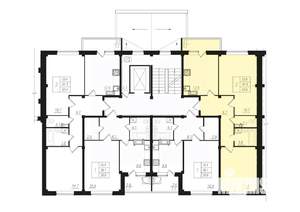 2-к квартира, строящийся дом, 62м2, 2/16 этаж