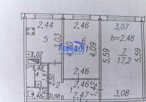 2-к квартира, вторичка, 44м2, 2/9 этаж