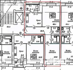 2-к квартира, вторичка, 68м2, 1/9 этаж
