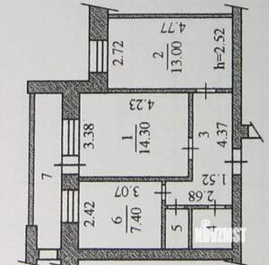 2-к квартира, вторичка, 58м2, 9/9 этаж