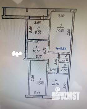 3-к квартира, вторичка, 66м2, 4/5 этаж