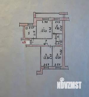 4-к квартира, вторичка, 76м2, 7/10 этаж