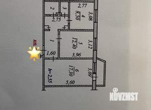 2-к квартира, вторичка, 55м2, 4/5 этаж