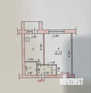 1-к квартира, вторичка, 40м2, 2/5 этаж