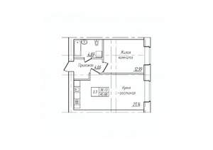 2-к квартира, вторичка, 46м2, 8/10 этаж