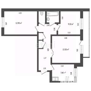 3-к квартира, вторичка, 64м2, 2/9 этаж