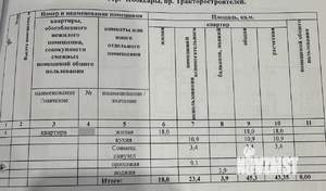 1-к квартира, вторичка, 45м2, 4/16 этаж